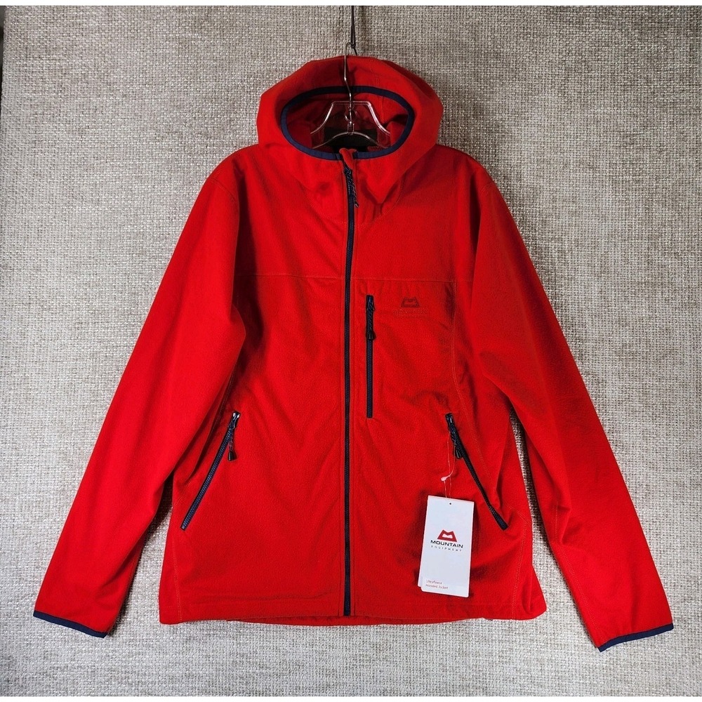 MEC Mountain Equipment Co-Op Ultrafleece Hooded Jacket‎ Mens L Crimson NWT